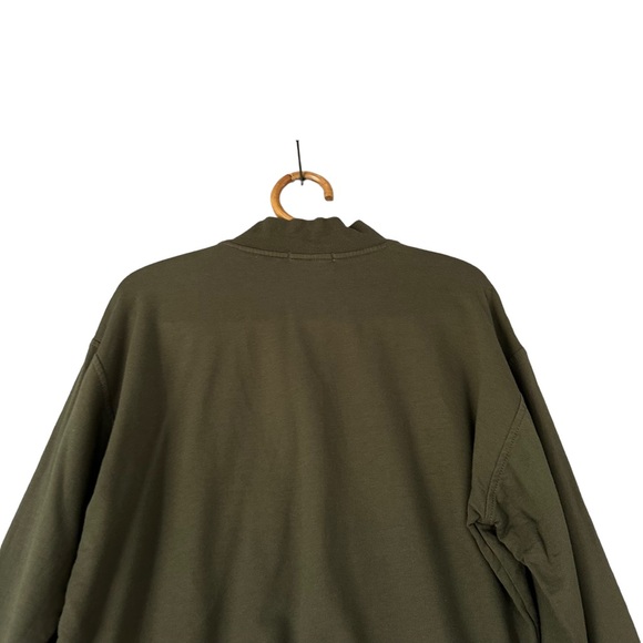 Marine Layer | Rory Zip Sweatshirt in Olive Size S - Picture 8 of 13